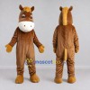 Custom Brown and Golden Tan Horse Mascot Costume Adult Full Body Suit for Farm Events