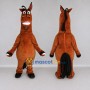 Custom Brown and Black Horse Character Mascot Costume Adult Full Body Suit for Farm Events