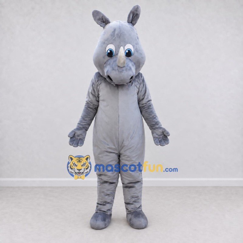 Custom Gray Rhinoceros Mascot Costume Adult Full Body Suit for Wildlife Events Custom Gray Rhinoceros Mascot Costume Adult Full Body Suit for Wildlife Events