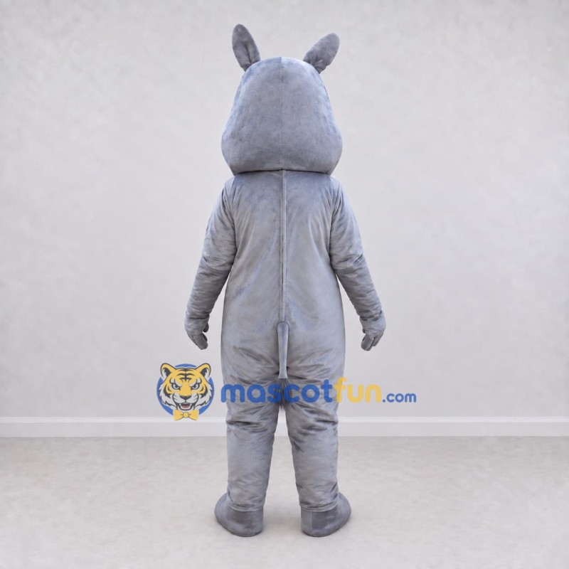 Custom Gray Rhinoceros Mascot Costume Adult Full Body Suit for Wildlife Events Custom Gray Rhinoceros Mascot Costume Adult Full Body Suit for Wildlife Events