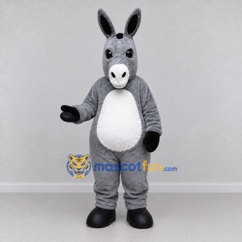 Custom Gray and White Donkey Mascot Costume Adult Full Body Suit for Farm Events