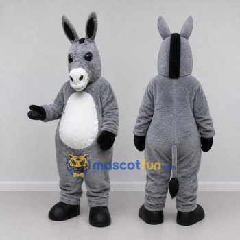 Custom Gray and White Donkey Mascot Costume Adult Full Body Suit for Farm Events