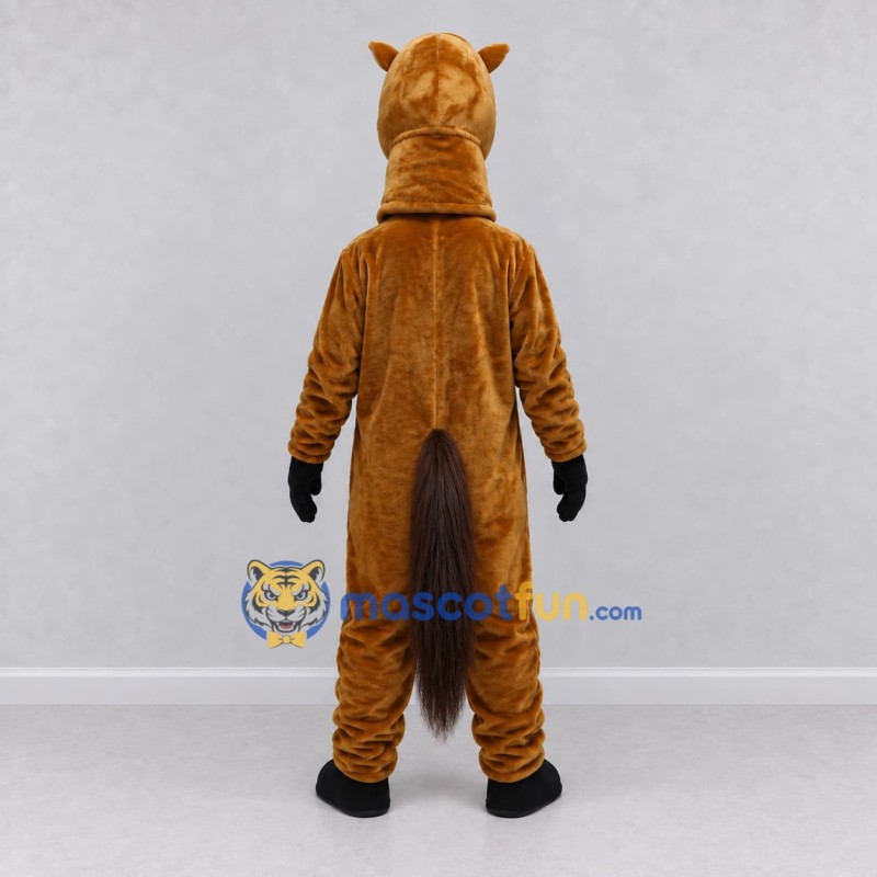 Custom Brown and White Horse Mascot Costume Adult Full Body Suit for Farm Events Custom Brown and White Horse Mascot Costume Adult Full Body Suit for Farm Events