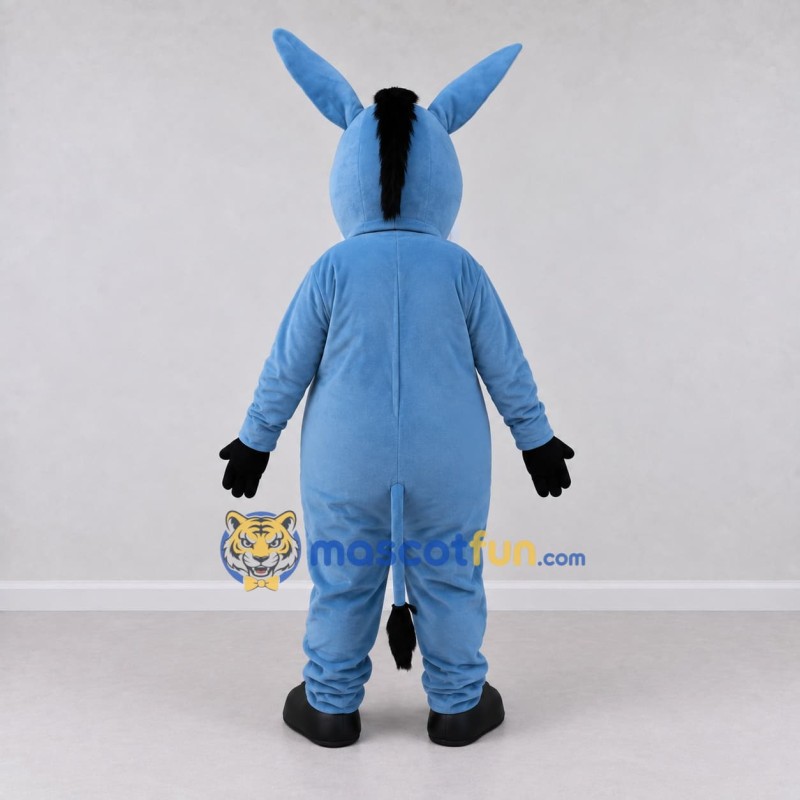 Custom Blue and White Donkey Mascot Costume Adult Full Body Suit for School Events Custom Blue and White Donkey Mascot Costume Adult Full Body Suit for School Events