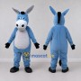 Custom Blue and White Donkey Mascot Costume Adult Full Body Suit for School Events