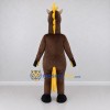 Custom Brown and Yellow Horse with a Spiky Mane Mascot Costume Adult Full Body Suit for Theme Parties