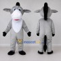 Custom Gray and White Donkey Mascot Costume Adult Full Body Suit for Farm Events