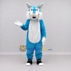 Custom Blue and White Fox Character Mascot Costume Adult Full Body Suit for School Events Custom Blue and White Fox Character Mascot Costume Adult Full Body Suit for School Events