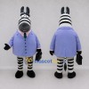 Custom Black and Lavender Zebra in a Suit Jacket Mascot Costume Adult Full Body Suit for Theme Parties Custom Black and Lavender Zebra in a Suit Jacket Mascot Costume Adult Full Body Suit for Theme Parties