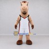 Custom Tan and White Horse in Basketball Sportswear Mascot Costume Adult Full Body Suit for Sports Events