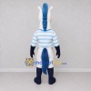 Custom White and Blue Horse in a Striped Shirt Mascot Costume Adult Full Body Suit for School Events Custom White and Blue Horse in a Striped Shirt Mascot Costume Adult Full Body Suit for School Events