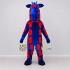 Custom Blue and Red Giraffe Mascot Costume Adult Full Body Suit for School Events Custom Blue and Red Giraffe Mascot Costume Adult Full Body Suit for School Events