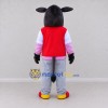 Custom Black and Red Donkey in a Vest and Pants Mascot Costume Adult Full Body Suit for School Events Custom Black and Red Donkey in a Vest and Pants Mascot Costume Adult Full Body Suit for School Events