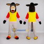 Custom Black and Yellow Donkey in a Vest and Pants Mascot Costume Adult Full Body Suit for School Events