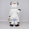 Custom White and Gray Horned Yeti Mascot Costume Adult Full Body Suit for Theme Parties Custom White and Gray Horned Yeti Mascot Costume Adult Full Body Suit for Theme Parties