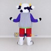 Custom Purple and White Bull in Sunglasses and a Vest Mascot Costume Adult Full Body Suit for Outdoor Events Custom Purple and White Bull in Sunglasses and a Vest Mascot Costume Adult Full Body Suit for Outdoor Events