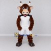 Custom Brown and White Bull in Sportswear Mascot Costume Adult Full Body Suit for Sports Events Custom Brown and White Bull in Sportswear Mascot Costume Adult Full Body Suit for Sports Events