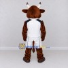 Custom Brown and White Bull in Sportswear Mascot Costume Adult Full Body Suit for Sports Events Custom Brown and White Bull in Sportswear Mascot Costume Adult Full Body Suit for Sports Events