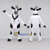 Custom Black and White Cow with a Bell and Hat Mascot Costume Adult Full Body Suit for Farm Events Custom Black and White Cow with a Bell and Hat Mascot Costume Adult Full Body Suit for Farm Events