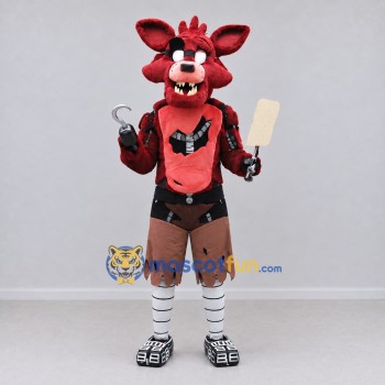 Custom Red and Black Robot Pirate Fox Mascot Costume Adult Full Body Suit for Theme Parties Custom Red and Black Robot Pirate Fox Mascot Costume Adult Full Body Suit for Theme Parties