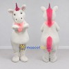 Custom White and Pink Unicorn Mascot Costume Adult Full Body Suit for Theme Parties