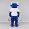 Custom Blue and White Bull in a T-Shirt and Pants Mascot Costume Adult Full Body Suit for School Events Custom Blue and White Bull in a T-Shirt and Pants Mascot Costume Adult Full Body Suit for School Events