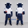 Custom Blue and White Bull in Sportswear Mascot Costume Adult Full Body Suit for Sports Events Custom Blue and White Bull in Sportswear Mascot Costume Adult Full Body Suit for Sports Events
