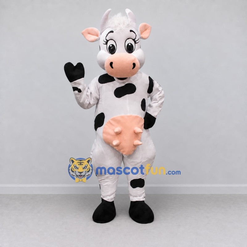Custom Black and White Cow Mascot Costume Adult Full Body Suit for Farm Events Custom Black and White Cow Mascot Costume Adult Full Body Suit for Farm Events
