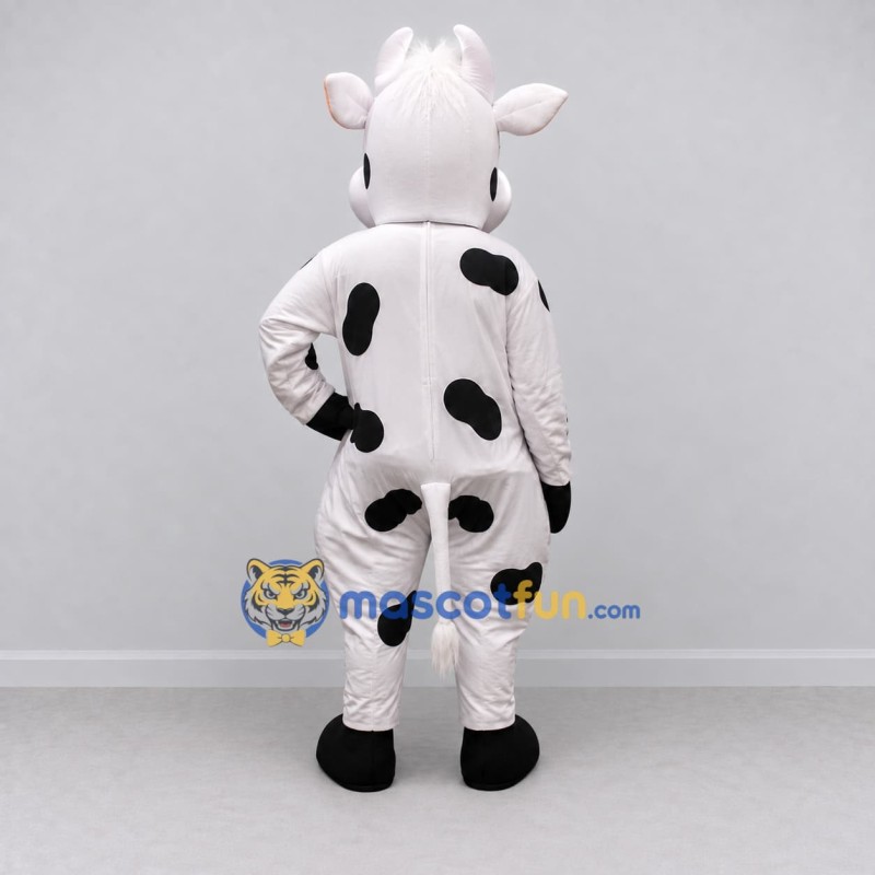 Custom Black and White Cow Mascot Costume Adult Full Body Suit for Farm Events Custom Black and White Cow Mascot Costume Adult Full Body Suit for Farm Events