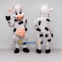 Custom Black and White Cow Mascot Costume Adult Full Body Suit for Farm Events
