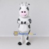 Custom White and Gray Cow Mascot Costume Adult Full Body Suit for Farm Events Custom White and Gray Cow Mascot Costume Adult Full Body Suit for Farm Events