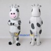 Custom White and Gray Cow Mascot Costume Adult Full Body Suit for Farm Events