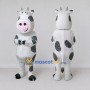 Custom White and Gray Cow Mascot Costume Adult Full Body Suit for Farm Events