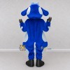 Custom Blue and White Cow Character Mascot Costume Adult Full Body Suit for School Events