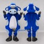 Custom Blue and White Cow Character Mascot Costume Adult Full Body Suit for School Events