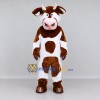 Custom Brown and White Cow Mascot Costume Adult Full Body Suit for Farm Events Custom Brown and White Cow Mascot Costume Adult Full Body Suit for Farm Events