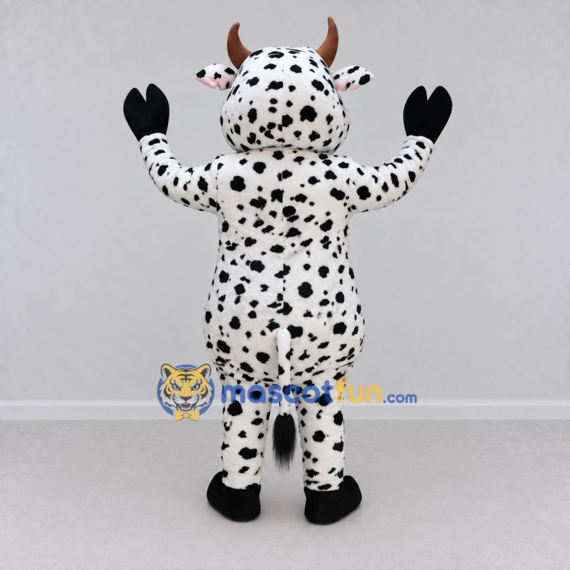 Custom Black and White Spotted Cow Mascot Costume Adult Full Body Suit for Farm Events Custom Black and White Spotted Cow Mascot Costume Adult Full Body Suit for Farm Events