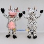 Custom Black and White Spotted Cow Mascot Costume Adult Full Body Suit for Farm Events