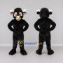 Custom Black and Cream Bull Mascot Costume Adult Full Body Suit for Farm Events