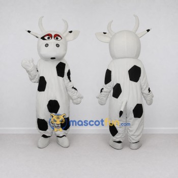 Custom Black and White Cow Mascot Costume Adult Full Body Suit for Farm Events