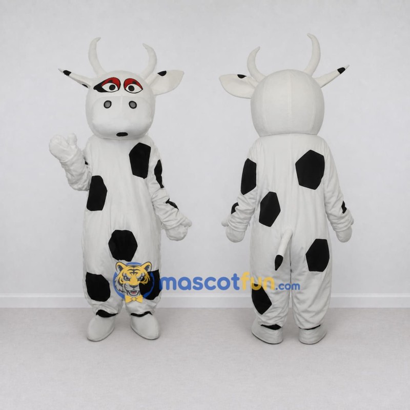 Custom Black and White Cow Mascot Costume Adult Full Body Suit for Farm Events Custom Black and White Cow Mascot Costume Adult Full Body Suit for Farm Events
