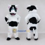 Custom Black and White Cow Mascot Costume Adult Full Body Suit for Farm Events