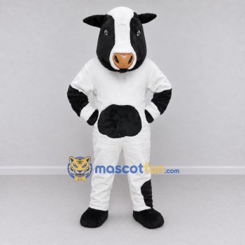 Custom Black and White Cow Mascot Costume Adult Full Body Suit for Farm Events Custom Black and White Cow Mascot Costume Adult Full Body Suit for Farm Events