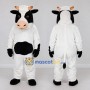 Custom Black and White Cow Mascot Costume Adult Full Body Suit for Farm Events