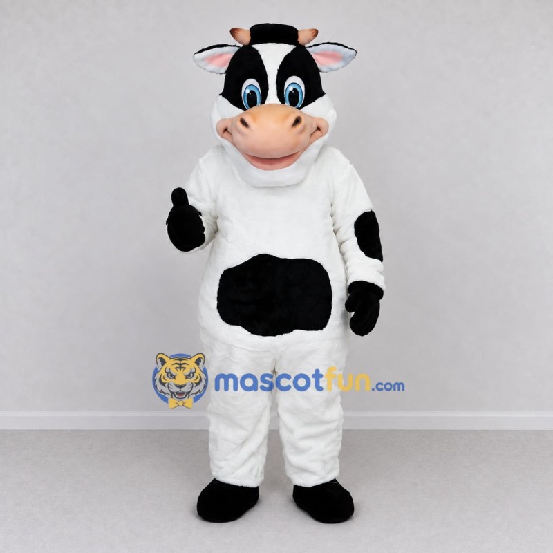 Custom Black and White Cow Mascot Costume Adult Full Body Suit for Farm Events Custom Black and White Cow Mascot Costume Adult Full Body Suit for Farm Events