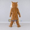 Custom Tan and Cream Fierce Big Cat Mascot Costume Adult Full Body Suit for Sports Events