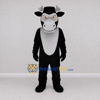 Custom Black and Gray Bull Mascot Costume Adult Full Body Suit for Sports Events Custom Black and Gray Bull Mascot Costume Adult Full Body Suit for Sports Events