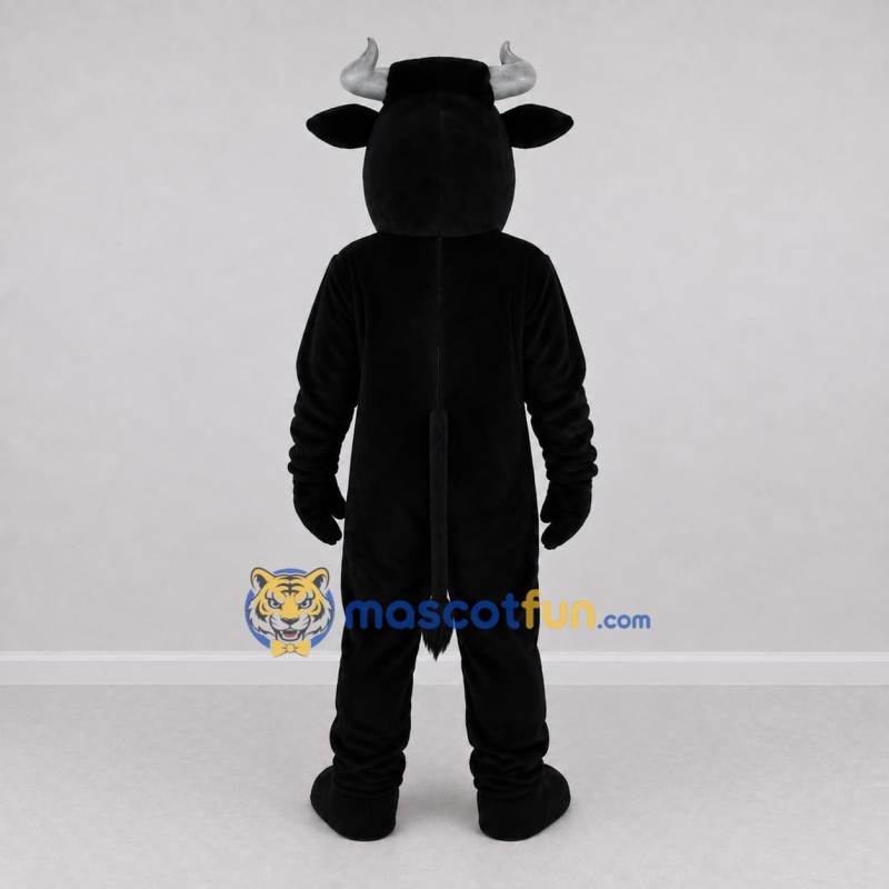 Custom Black and Gray Bull Mascot Costume Adult Full Body Suit for Sports Events Custom Black and Gray Bull Mascot Costume Adult Full Body Suit for Sports Events