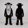Custom Black and Gray Bull Mascot Costume Adult Full Body Suit for Sports Events