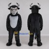 Custom Black and Gray Bull Mascot Costume Adult Full Body Suit for Sports Events Custom Black and Gray Bull Mascot Costume Adult Full Body Suit for Sports Events